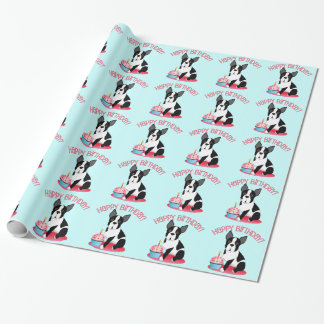 Boston Terrier Birthday Gift Wrap