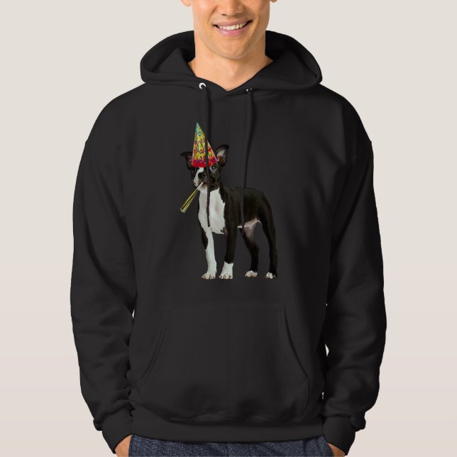 Boston Terrier Birthday Hoodie (Front)