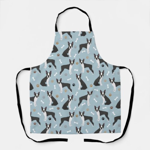 Boston Terrier Bones and Paws Apron