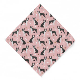 Boston Terrier Bones and Paws Bandana