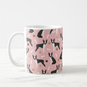 Boston Terrier Bones and Paws Coffee Mug