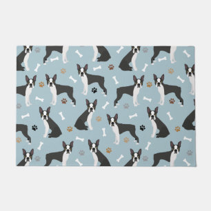 Boston Terrier Bones and Paws Doormat