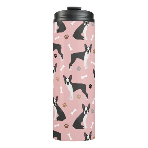 Boston Terrier Bones and Paws Thermal Tumbler