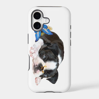 Boston Terrier Bumble Bee Art iPhone 17 Case