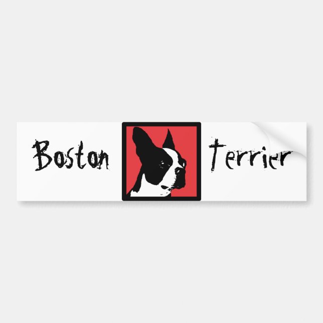 Boston Terrier Bumper Sticker (Front)