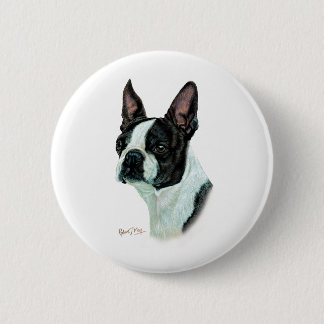 Boston Terrier Button (Front)