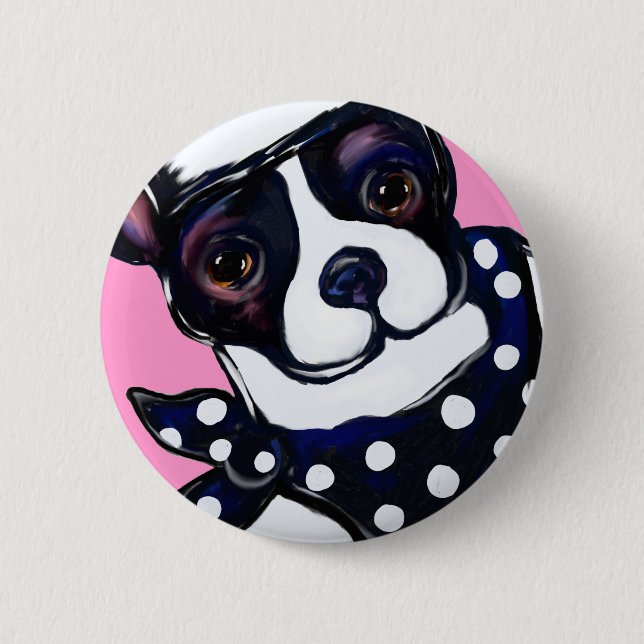 BOSTON TERRIER BUTTON (Front)