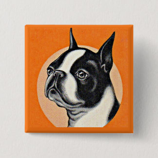 Boston terrier button