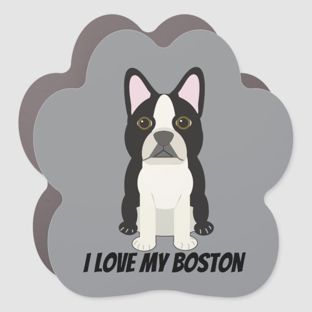 Boston Terrier Car Magnet (Front)