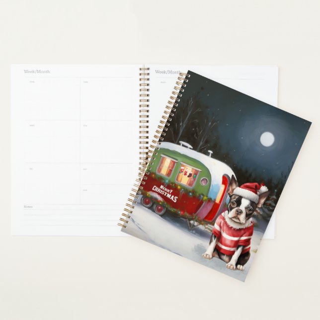 Boston Terrier Caravan Christmas Adventure  Planner (Display)