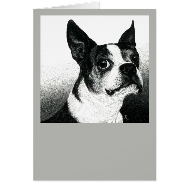 Boston Terrier Card - "Boston Style" (Front)