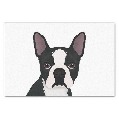 boston terrier cartoon tissue paper