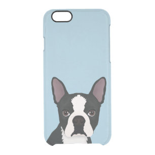 boston terrier cartoon clear iPhone 6/6S case