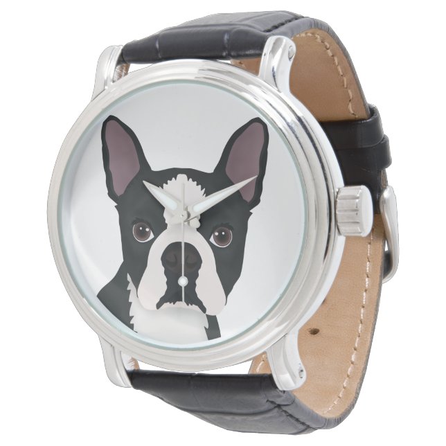 boston terrier cartoon watch (Angled)