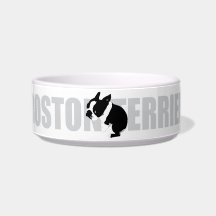 Boston Terrier Ceramic Pet Bowl