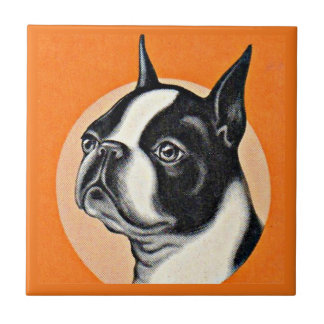 Boston terrier ceramic tile