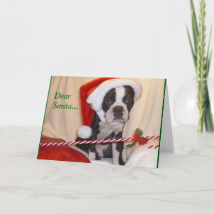 Boston Terrier Christmas Card