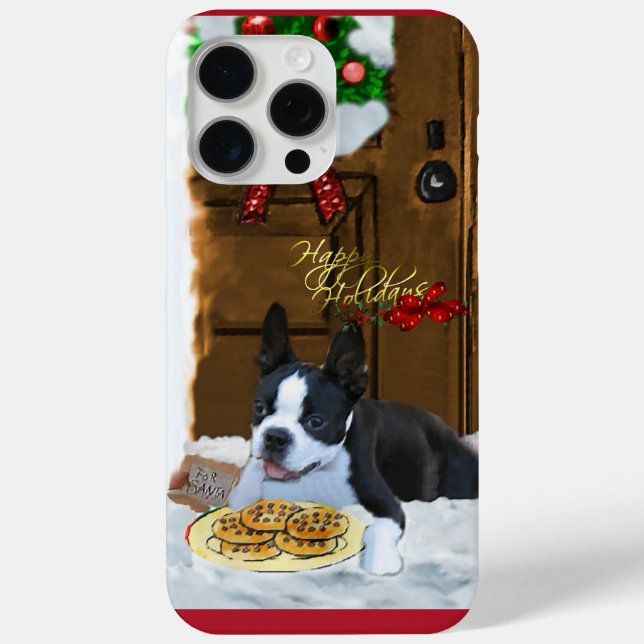 Boston Terrier Christmas Gifts Case-Mate iPhone Case (Back)