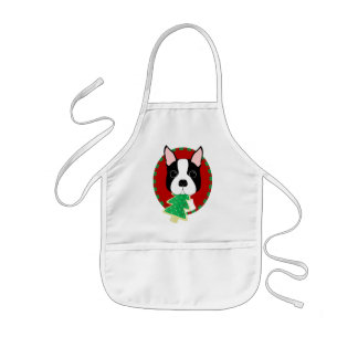Boston Terrier Christmas Kids' Apron
