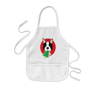Boston Terrier Christmas Kids' Apron