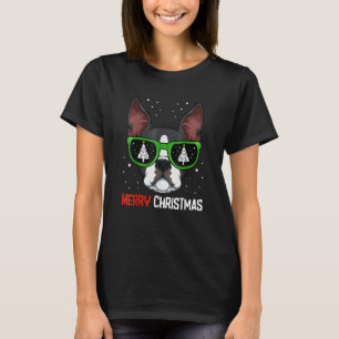 Boston Terrier Christmas Pajama Dog Sunglasses X M T-Shirt