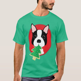 Boston Terrier Christmas T-Shirt