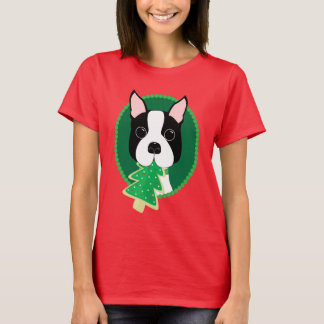 Boston Terrier Christmas T-Shirt