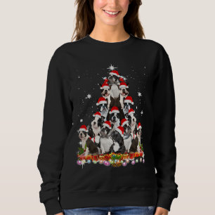 Boston Terrier Christmas Tree Dog Sweatshirt