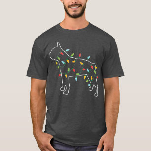 Boston Terrier Christmas Tree Light Pajama Xmas Do T-Shirt