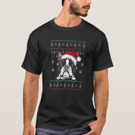 Boston Terrier Christmas Ugly Sweater Funny Dog X