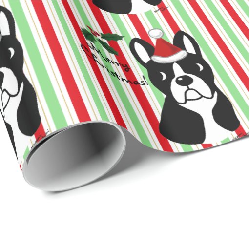 Boston Terrier Christmas Wrapping Paper 