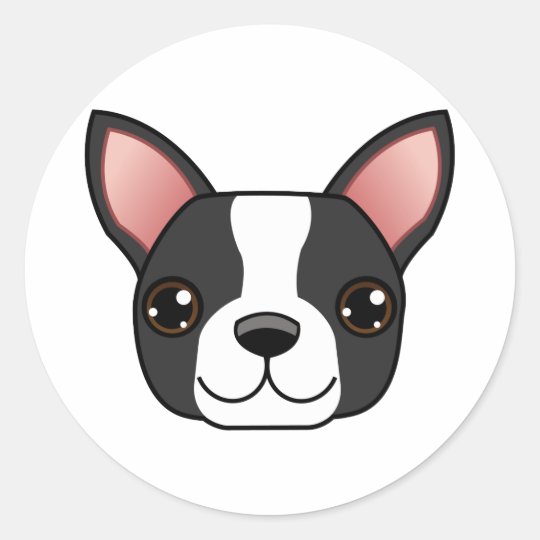 Boston Terrier Classic Round Sticker