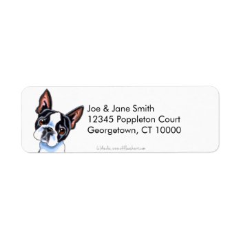 Boston Terrier Clean & Simple Label by offleashart at Zazzle