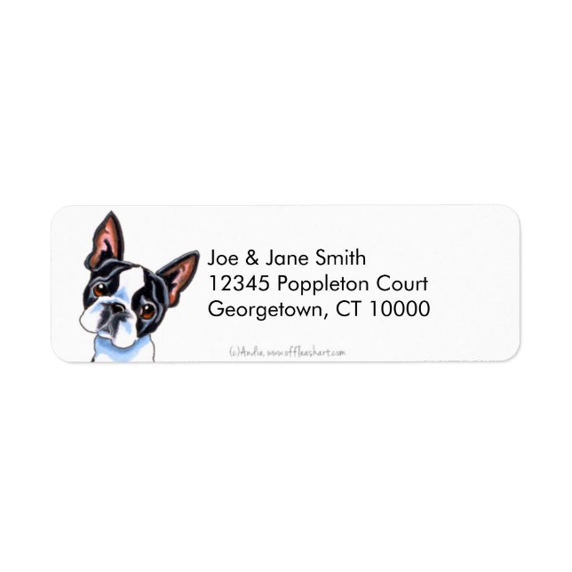 Boston Terrier Clean & Simple Label (Front)