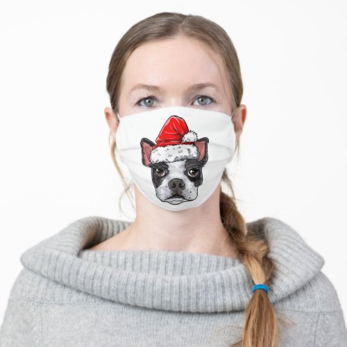 Boston Terrier Cloth Face Mask with Filter Slot