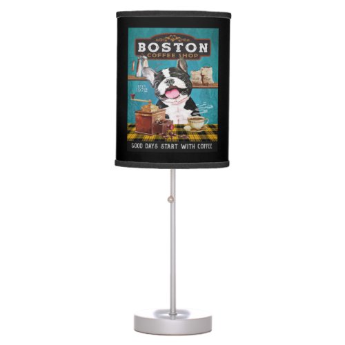 Boston Terrier Coffee Table Lamp