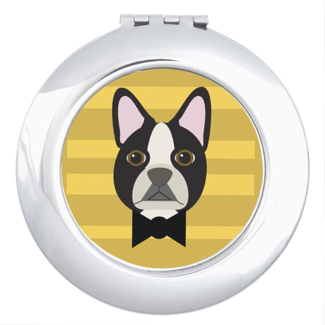 Boston Terrier Compact Mirror (Front)