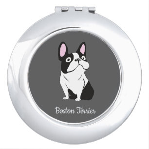 Boston terrier compact mirror