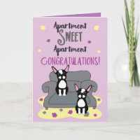 Boston Terrier Congrats on New Apartment