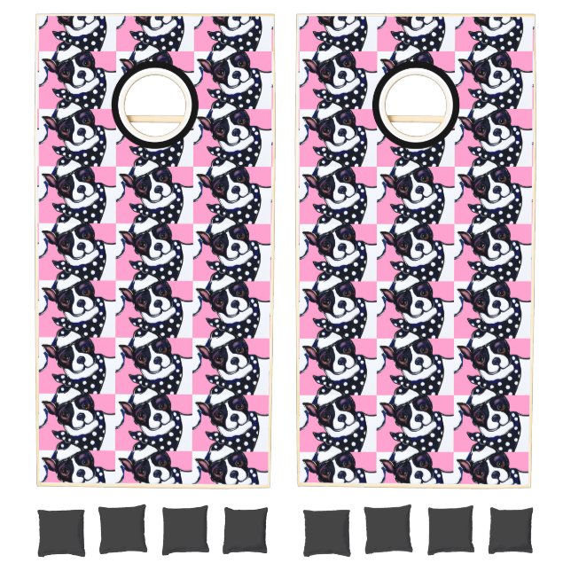 BOSTON TERRIER CORNHOLE SET (Set)