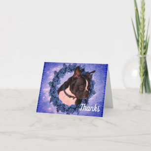 Boston Terrier Customizable Thank You Card