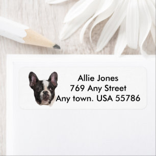 Boston Terrier Customized Label