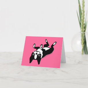 Boston Terrier - Cute Cartoon Dog Card