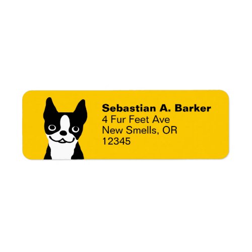 Boston Terrier _ Cute Dog Return Address Labels