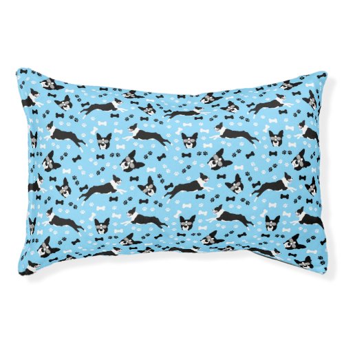 Boston Terrier Cute Fun Pattern Pet Bed