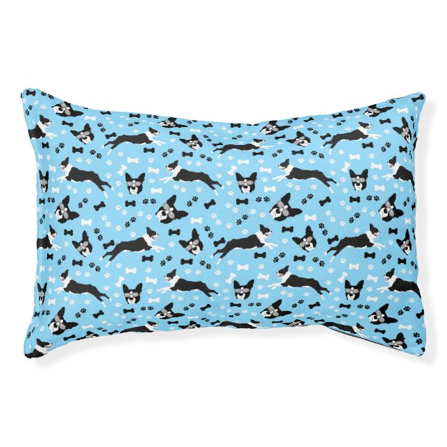 Boston Terrier Cute Fun Pattern Pet Bed (Front)