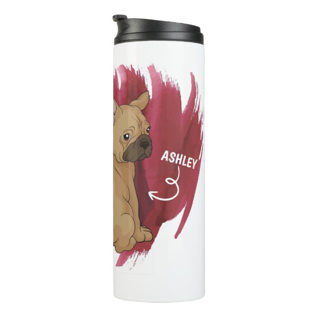 Boston terrier Cute Gift for Dog Dad Dog Mom Thermal Tumbler (Rotated Right)