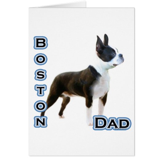 Boston Terrier Dad 4 Cards (Front)