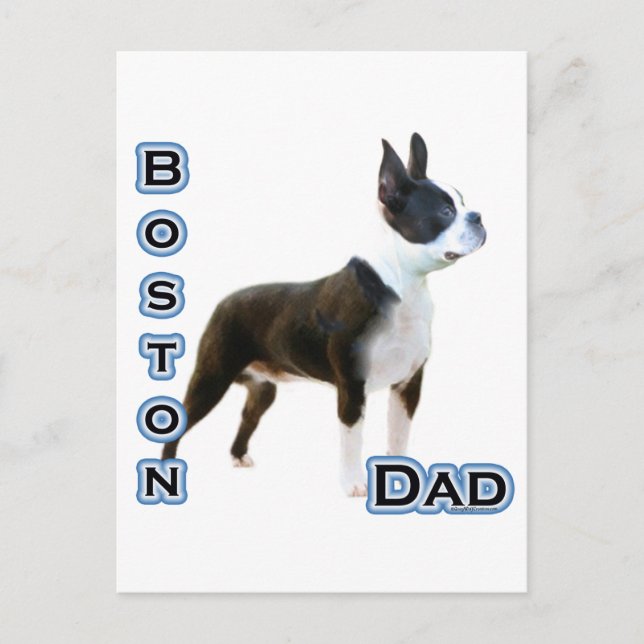 Boston Terrier Dad 4 Postcard (Front)