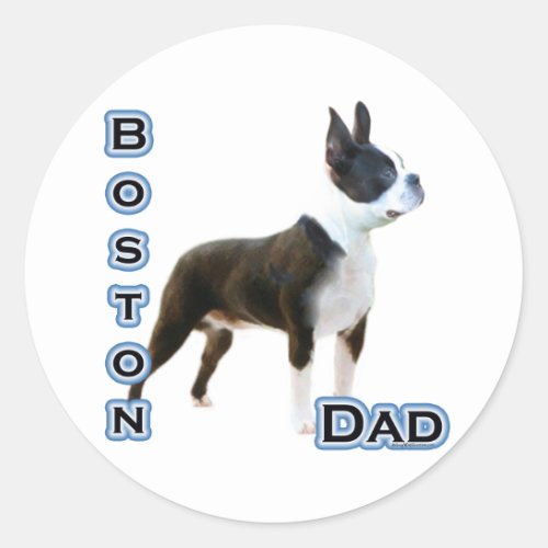 Boston Terrier Dad 4 _ Sticker